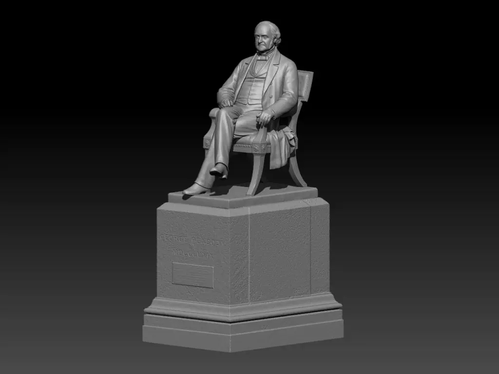 3D scanning services UK - 3D scan of historic statue in central London.